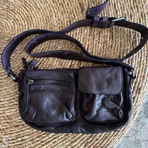 FREE PEOPLE Wade Leather Sling - dark purple